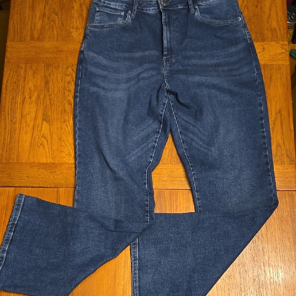 AMERICAN TALL High Rise Flare Blue Jeans